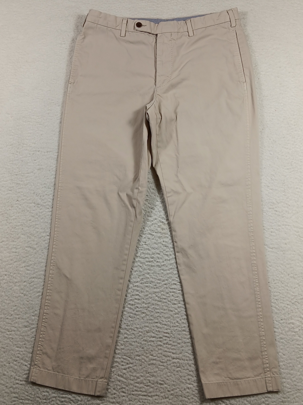 Sid Mashburn Pants Men 34x30 Tan Chino Trousers Pleated Cotton Office Business